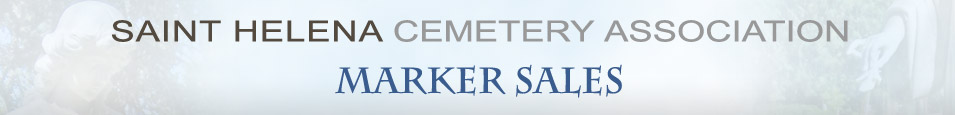 Marker Sales | Saint Helena Cemetery Association