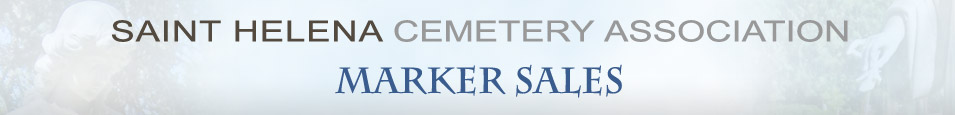 Marker Sales | Saint Helena Cemetery Association